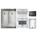 Forno 5-Piece Appliance Package - 36-Inch Electric Range, Wall Mount Range Hood with Backsplash, Pro-Style Refrigerator, Dishwasher, and Microwave Oven in Stainless Steel FORNO