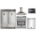 Forno 5-Piece Appliance Package - 30-Inch Gas Range with Air Fryer, 56-Inch Pro-Style Refrigerator, Wall Mount Hood, Microwave Drawer, & 3-Rack Dishwasher in Stainless Steel FORNO