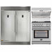 Forno 3-Piece Appliance Package - 30-Inch Gas Range with Air Fryer, 56-Inch Pro-Style Refrigerator & Wall Mount Hood with Backsplash in Stainless Steel FORNO