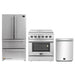 Forno 3-Piece Appliance Package - 30-Inch Electric Range, French Door Refrigerator, and Dishwasher in Stainless Steel FORNO