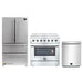Forno 3-Piece Appliance Package - 36-Inch Electric Range, French Door Refrigerator, and Dishwasher in Stainless Steel FORNO