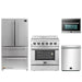 Forno 4-Piece Appliance Package - 30-Inch Electric Range, French Door Refrigerator, Dishwasher, and Microwave Oven in Stainless Steel FORNO