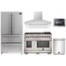 Forno 5-Piece Pro Appliance Package - 48-Inch Dual Fuel Range, Refrigerator, Wall Mount Hood, Microwave Drawer, & 3-Rack Dishwasher in Stainless Steel FORNO
