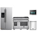 Forno 4-Piece Pro Appliance Package - 48-Inch Dual Fuel Range, Refrigerator with Water Dispenser, Microwave Oven, & 3-Rack Dishwasher in Stainless Steel FORNO