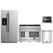 Forno 4-Piece Pro Appliance Package - 48-Inch Gas Range, Refrigerator with Water Dispenser, Microwave Drawer, & 3-Rack Dishwasher in Stainless Steel FORNO