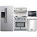 Forno 5-Piece Appliance Package - 30-Inch Dual Fuel Range with Air Fryer, Refrigerator with Water Dispenser, Wall Mount Hood with Backsplash, Microwave Drawer, & 3-Rack Dishwasher in Stainless Steel FORNO