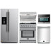 Forno 5-Piece Appliance Package - 30-Inch Dual Fuel Range with Air Fryer, Refrigerator with Water Dispenser, Wall Mount Hood with Backsplash, Microwave Oven, & 3-Rack Dishwasher in Stainless Steel FORNO
