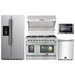 Forno 5-Piece Appliance Package - 48-Inch Gas Range, Refrigerator with Water Dispenser, Wall Mount Hood with Backsplash, Microwave Drawer, & 3-Rack Dishwasher in Stainless Steel FORNO