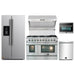 Forno 5-Piece Appliance Package - 48-Inch Gas Range, Refrigerator with Water Dispenser, Wall Mount Hood with Backsplash, Microwave Oven, & 3-Rack Dishwasher in Stainless Steel FORNO