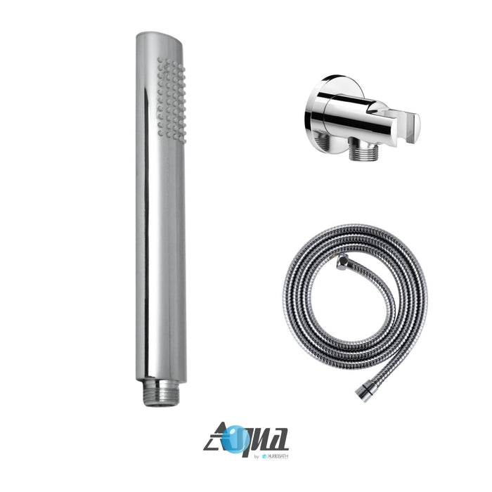 KubeBath Aqua Rondo Handheld Kit With 5' Long Hose and Wall Adapter KubeBath