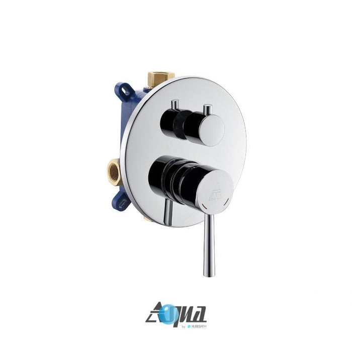 KubeBath Aqua Rondo Shower Set With Ceiling Mount, Rain Shower and Tub Filler KubeBath
