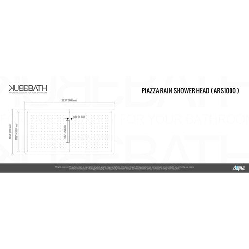 KubeBath Aqua Piazza 40" Dual Rain Shower Head With Waterfall KubeBath