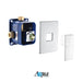 KubeBath Aqua Piazza Shower Set with Ceiling Mount Square Rain Shower KubeBath