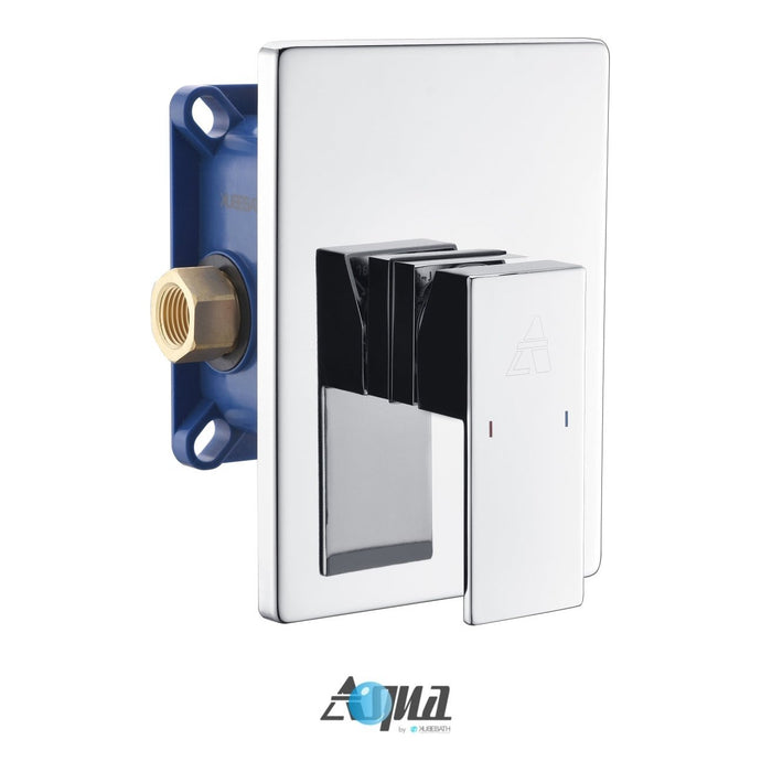 KubeBath Aqua Piazza Shower Set with Ceiling Mount Square Rain Shower KubeBath