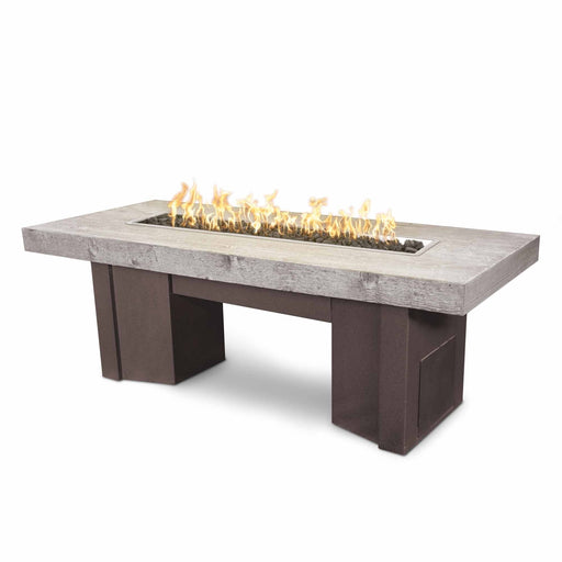 The Outdoor Plus Alameda Fire Table | Wood Grain Concrete The Outdoor Plus