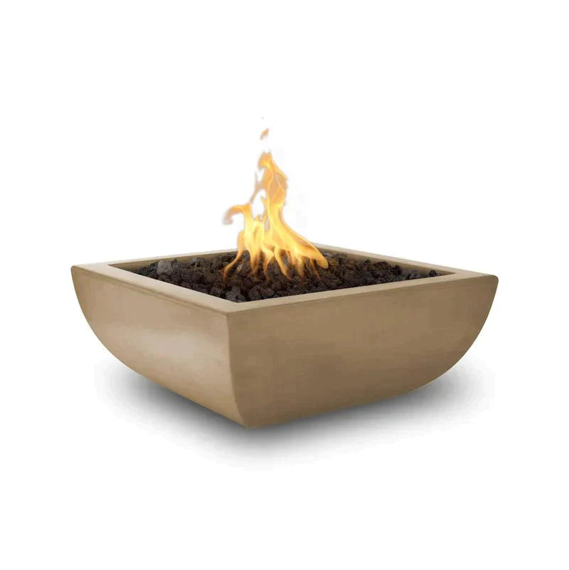 The Outdoor Plus 24" Avalon GFRC Fire Bowl Match Lit with Flame Sense | Natural Gas