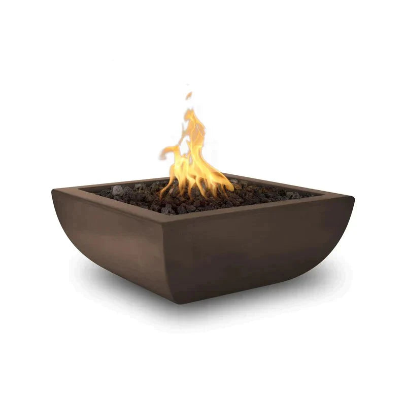 The Outdoor Plus 24" Avalon GFRC Fire Bowl Match Lit with Flame Sense | Natural Gas