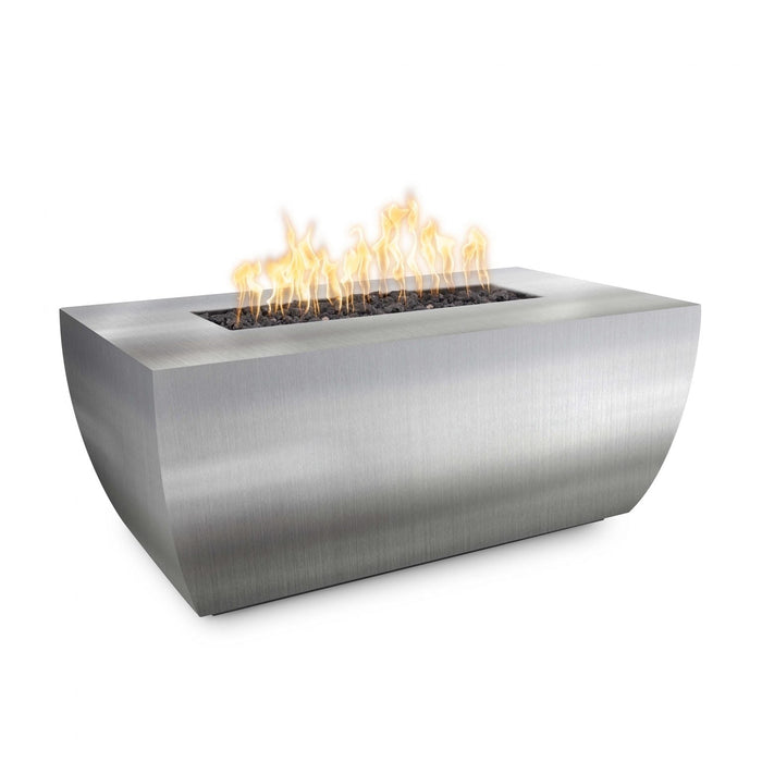 The Outdoor Plus Avalon 24" Tall Linear Fire Pit | Stainless Steel The Outdoor Plus
