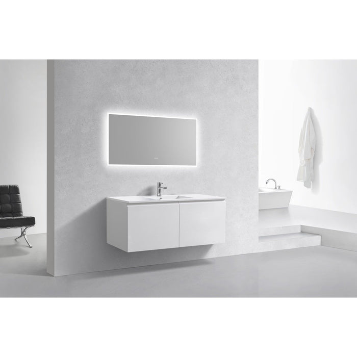 KubeBath Balli 48'' Wall Mount Modern Bathroom Vanity KubeBath