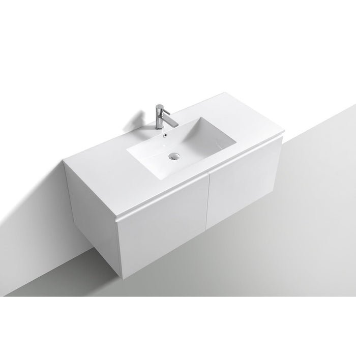 KubeBath Balli 48'' Wall Mount Modern Bathroom Vanity KubeBath