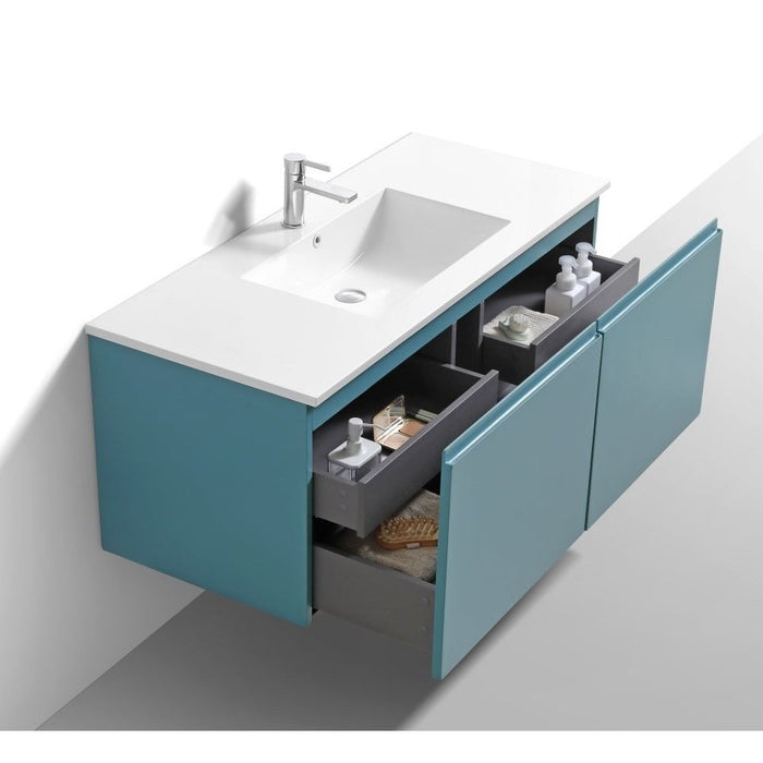 KubeBath Balli 48'' Wall Mount Modern Bathroom Vanity KubeBath