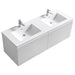 KubeBath Balli 60" Double Sink Wall Mount Modern Bathroom Vanity KubeBath