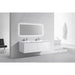 KubeBath Balli 60" Double Sink Wall Mount Modern Bathroom Vanity KubeBath