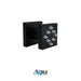 KubeBath Aqua Piazza Shower Set with Ceiling Mount Square Rain Shower, Handheld and 4 Body Jets KubeBath