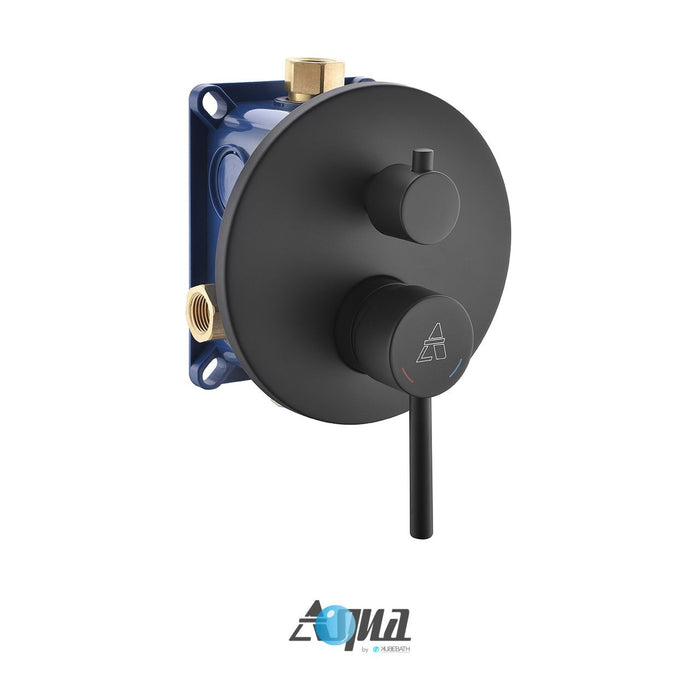 KubeBath Aqua Rondo Shower Set With Ceiling Mount, Rain Shower, Handheld and Tub Filler KubeBath