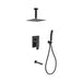 KubeBath Aqua Piazza Shower Set with Ceiling Mount Square Rain Shower, Handheld and Tub Filler KubeBath
