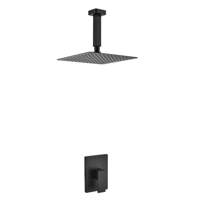 KubeBath Aqua Piazza Shower Set with Ceiling Mount Square Rain Shower KubeBath