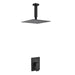 KubeBath Aqua Piazza Shower Set with Ceiling Mount Square Rain Shower KubeBath