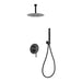 KubeBath Aqua Rondo Shower Set With Ceiling Mount, Rain Shower and Handheld KubeBath
