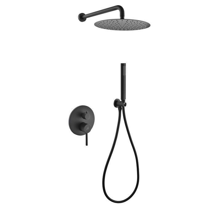 KubeBath Aqua Rondo Shower Set With Rain Shower and Handheld KubeBath
