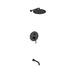 KubeBath Aqua Rondo Shower Set With Rain Shower and Tub Filler KubeBath