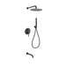 KubeBath Aqua Rondo Shower Set With Rain Shower, Handheld and Tub Filler KubeBath
