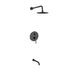 KubeBath Aqua Rondo Shower Set With Rain Shower and Tub Filler KubeBath