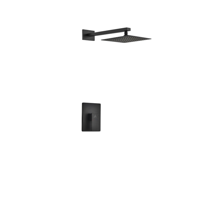 KubeBath Aqua Piazza Shower Set with Square Rain Shower KubeBath