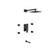 KubeBath Aqua Piazza Shower Set with Square Rain Shower, 4 Body Jets and Tub Filler KubeBath