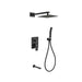 KubeBath Aqua Piazza Shower Set with Square Rain Shower, Tub Filler and Handheld KubeBath