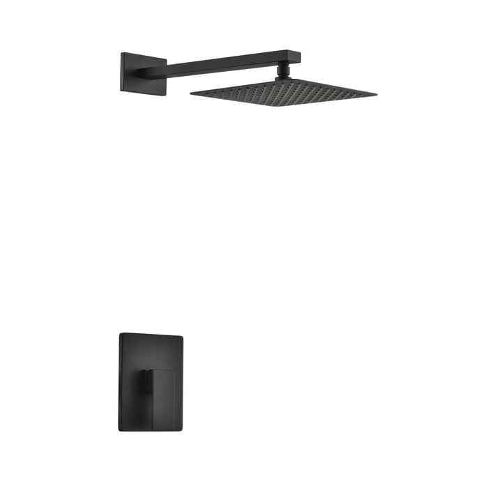 KubeBath Aqua Piazza Shower Set with Square Rain Shower KubeBath