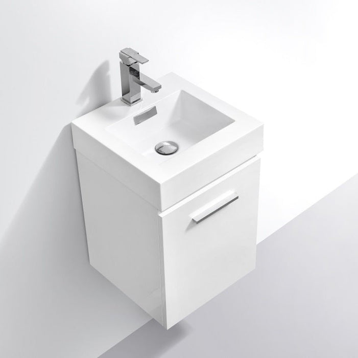 KubeBath Bliss Wall Mount Modern Bathroom Vanity KubeBath