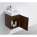 KubeBath Bliss Wallnut Wall Mount Modern Bathroom Vanity KubeBath