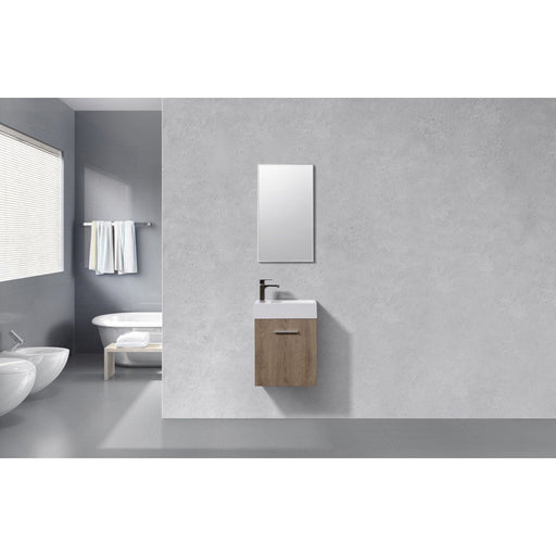 KubeBath Bliss Butternut Wall Mount Modern Bathroom Vanity KubeBath