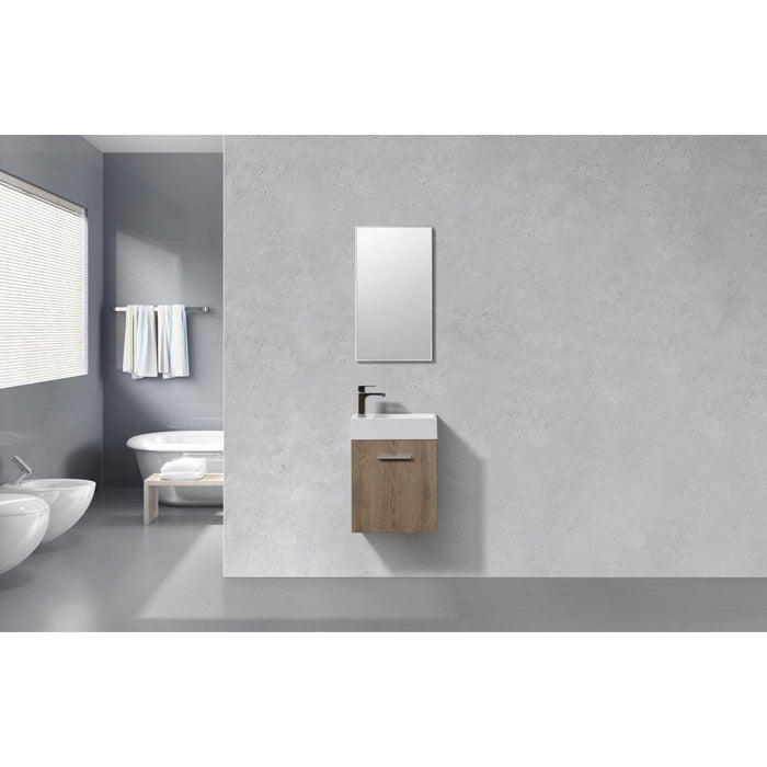 KubeBath Bliss Butternut Wall Mount Modern Bathroom Vanity KubeBath