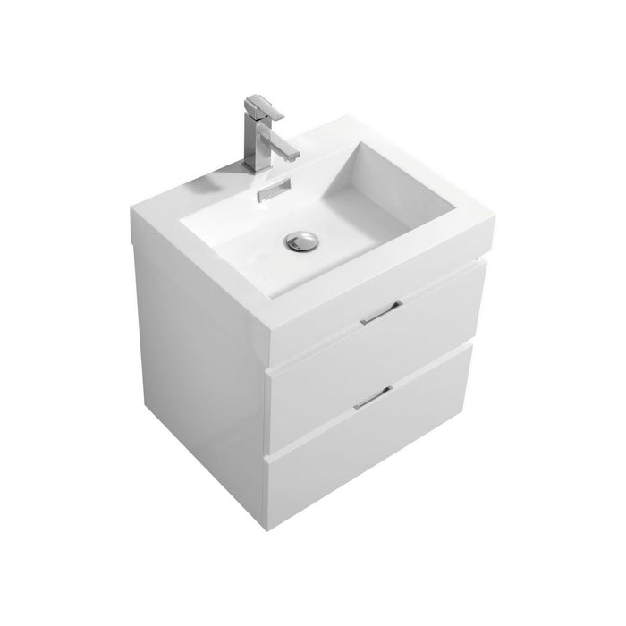 KubeBath Bliss Wall Mount Modern Bathroom Vanity KubeBath