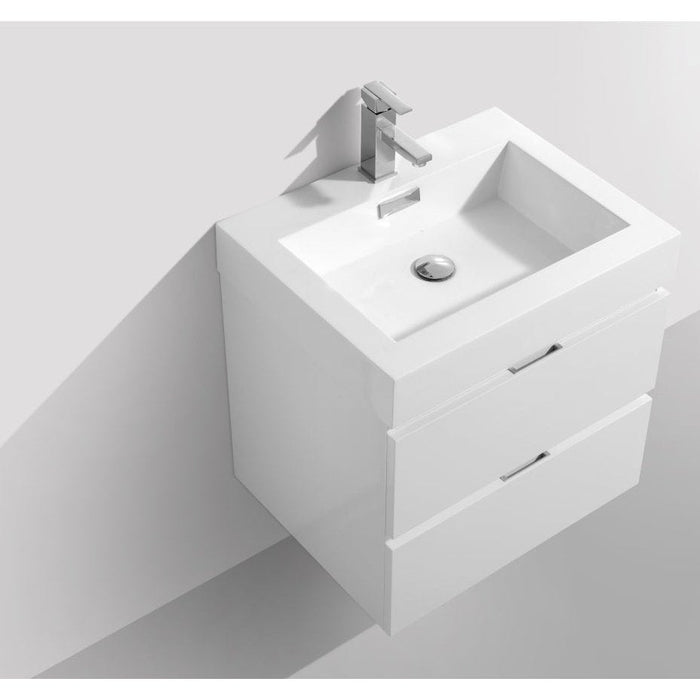 KubeBath Bliss Wall Mount Modern Bathroom Vanity KubeBath