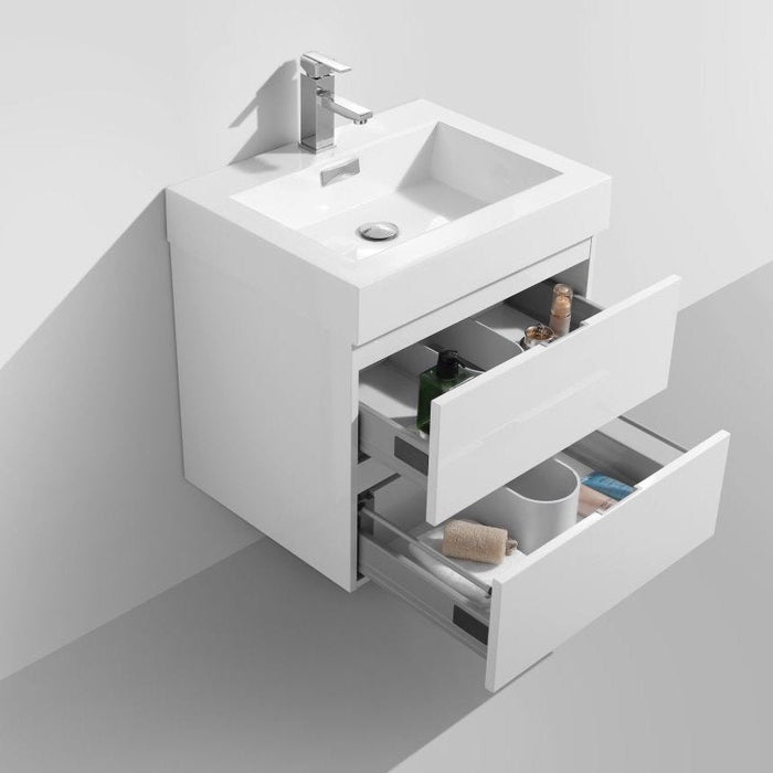 KubeBath Bliss Wall Mount Modern Bathroom Vanity KubeBath