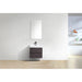 KubeBath Bliss High Gloss Gray Oak Wall Mount Modern Bathroom Vanity KubeBath