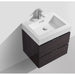 KubeBath Bliss High Gloss Gray Oak Wall Mount Modern Bathroom Vanity KubeBath